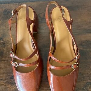 Elegant Brown Leather Heels by